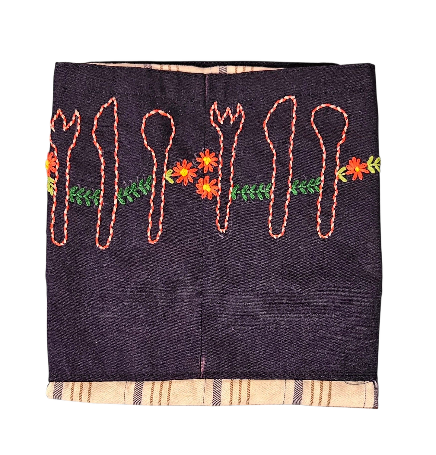 Hand Embriodery Kitchen Apron- Spoons