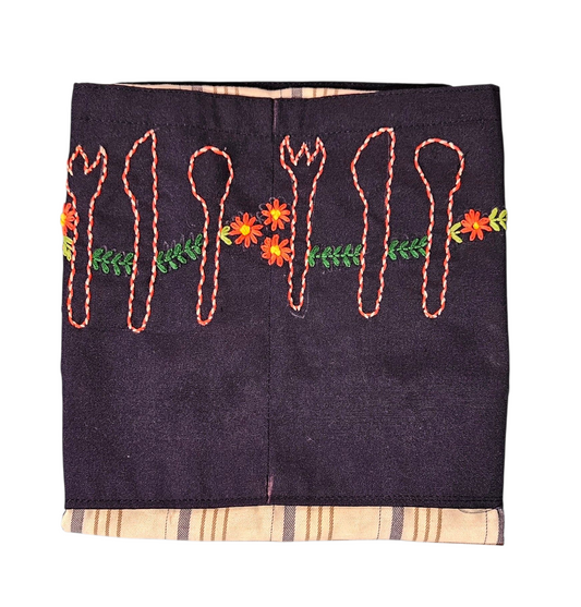 Hand Embriodery Kitchen Apron- Spoons